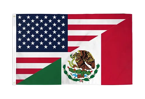 Bandera de México y Estados Unidos